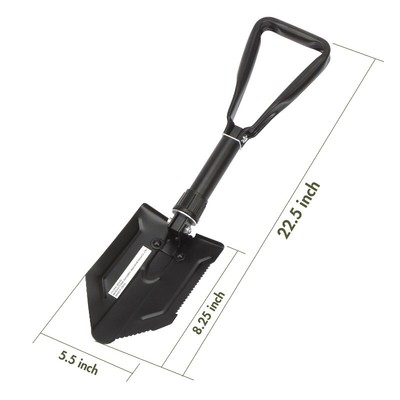 Heavy Duty Steel Folding Shovel Highly Versatile Adults Unisex Outdoors Sports