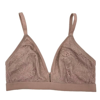 All You LIVELY Women's Palm Lace Busty Bralette 1 Wireless Cutout Keyhole NWT