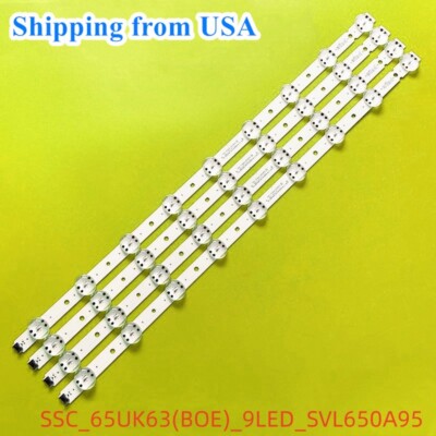 New LED Backlight strips(4) for LG 65UK6300PUE 65UK6090PUA SSC_TRIDENT_65UK63/65