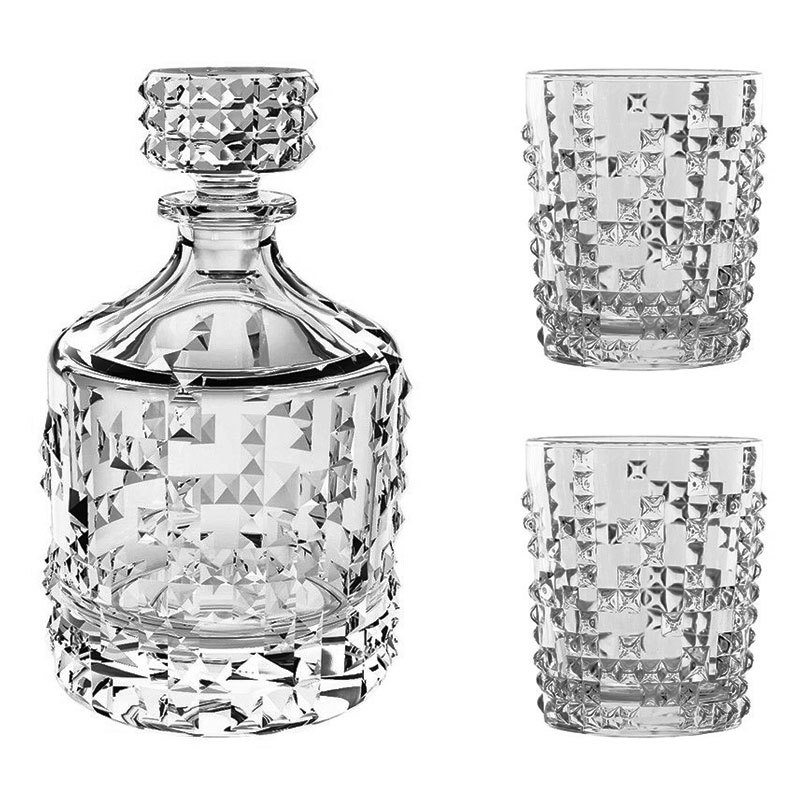 Nachtmann Punk Whiskyset 3tlg. Whiskykaraffe Whiskyglas Whiskybecher 