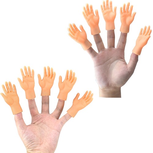 2X kleine Finger Hände Hand Finger Puppen Hände Requisiten Spielzeug Geschenk