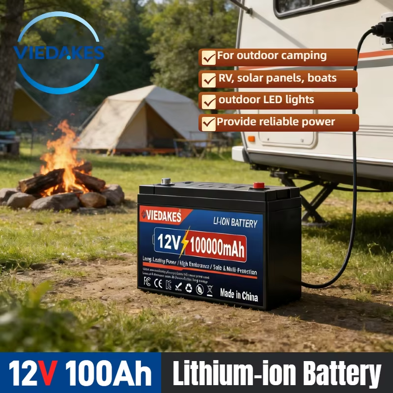 Low Self-Discharge 12v lifepo4 battery 100Ah - Rechargeable Power for RV Solar S