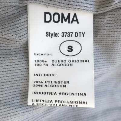 Pre-owned Doma Zip-out Hood Leather Jacket Black Size 0
