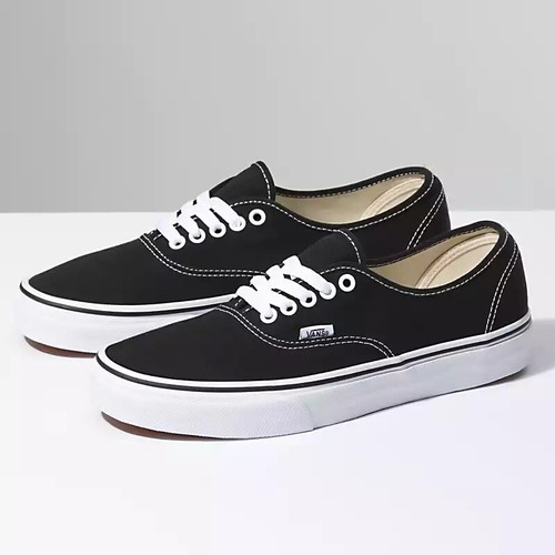 Vans AUTHENTIC Мужские Женские Черные Белые VN000EE3BLK Холст Обувь Для Скейтборда