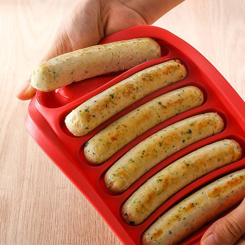 Silicone Sausage Maker Mold DIY Silicone Handmade Hamburger Hot Dog Mold Reusabl