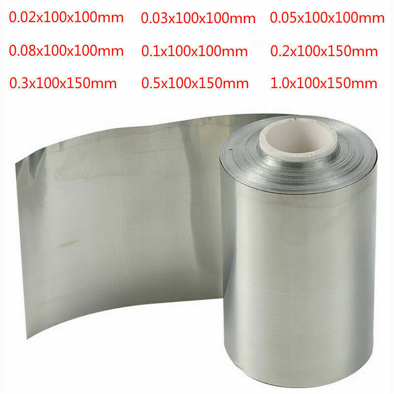 1x 0.02-1.0mm Metal Foil High Purity Pure Zinc Sheet Plate Material Lab Tool DIY