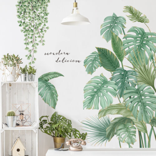 Large Monstera Deliciosa Wall Decals Topic Plants Stickers Living Room Decor