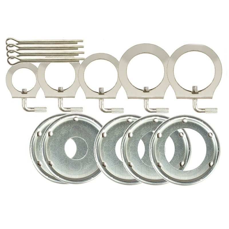 ROHN H40 Guy Ring /& Clamp Assembly Hardware Kit for 40/' ft Telscoping Mast Pole