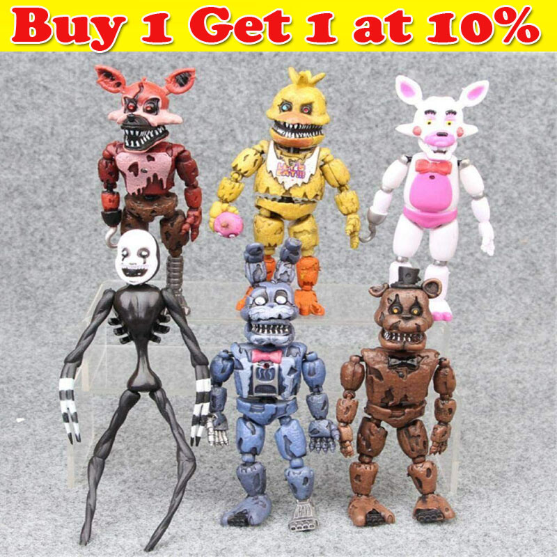 5/6PCS Set Five Nights At Freddy's FNAF Action Figures Toy X