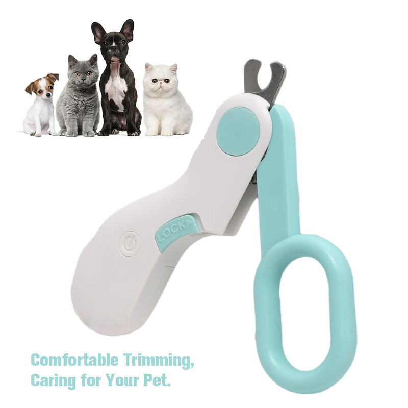 Pet Nail Clipper with LED Light Professional Pet Trimmer Grooming Nail Care Tool