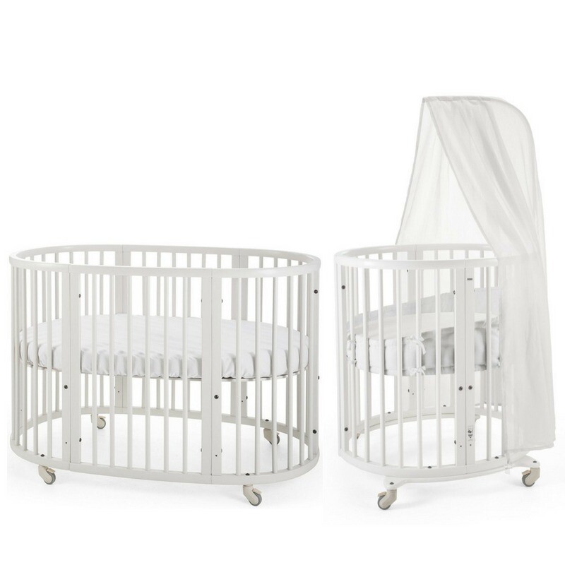 Stokke mini cot and extension. Instructions, 2 mattresses ans covers