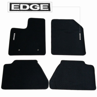 For 07-13 Ford Edge Black Floor Mats Carpets Front & Rear Non-slip Nylon W/ Embl