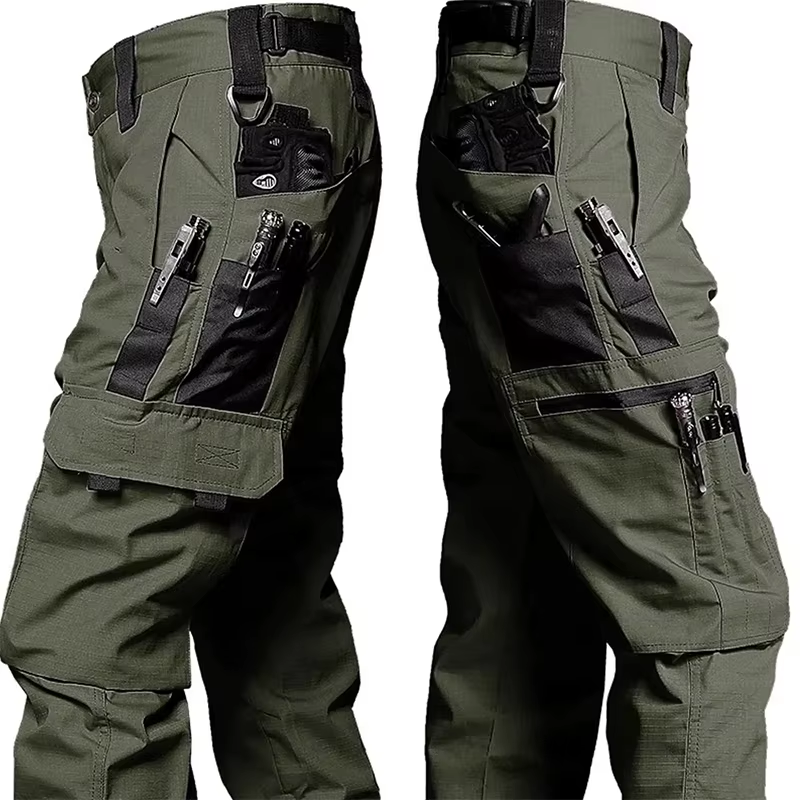 Pantalon Cargo Homme Combat Tactique Multi Poches Travail Mode Streetwear Léger