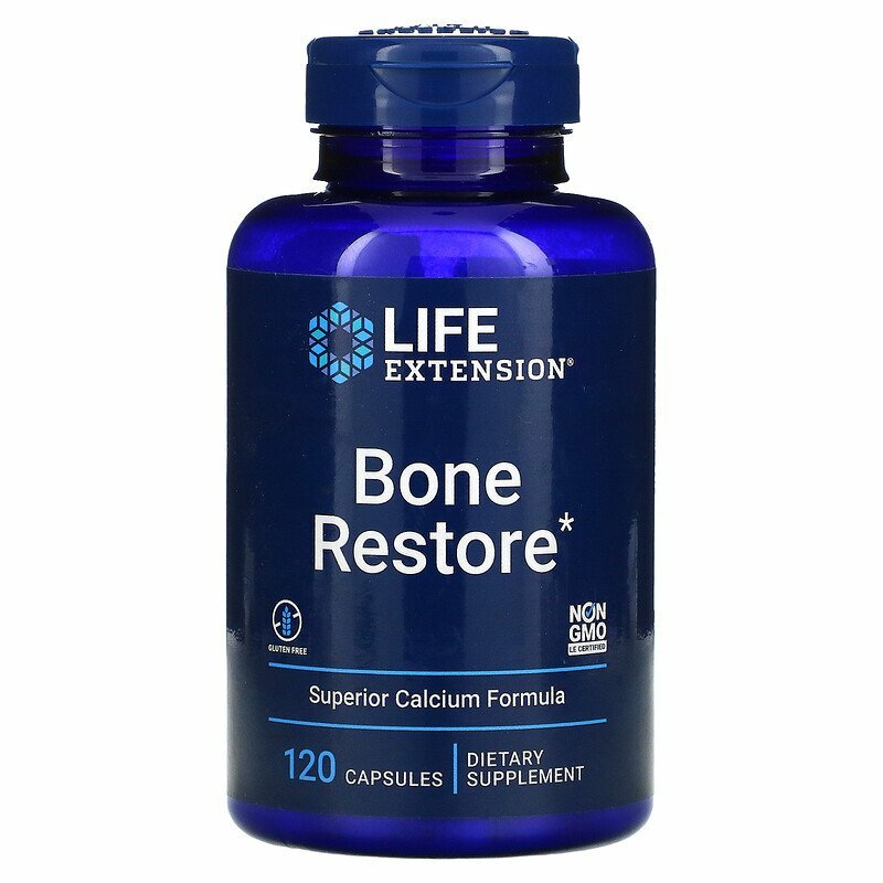 Life Extension Bone Restore 120 капсул - магний/аминокислота/D3/TRAACS