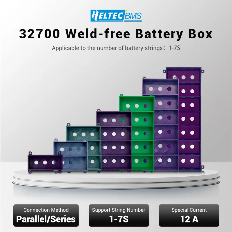 DIY Battery Case/32700 Weld-free Battery Box/Holder Pure Copper 12A High Current
