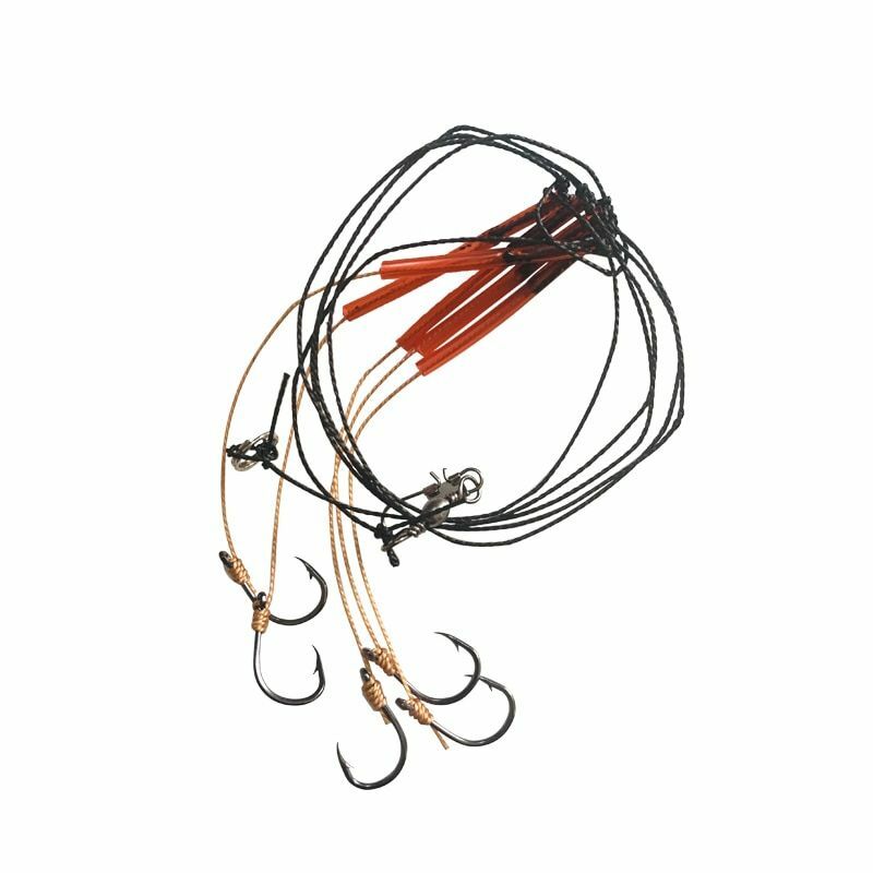 Fishing String Hook Set with 5 Small Hooks Jig Head Fishhooks Hook