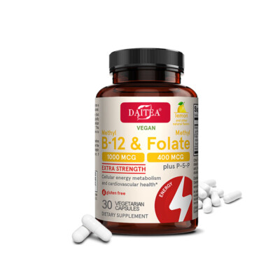 Methyl Folate Support, Methylated Multivitamin for Women & Men w/Vitamin B12 B6