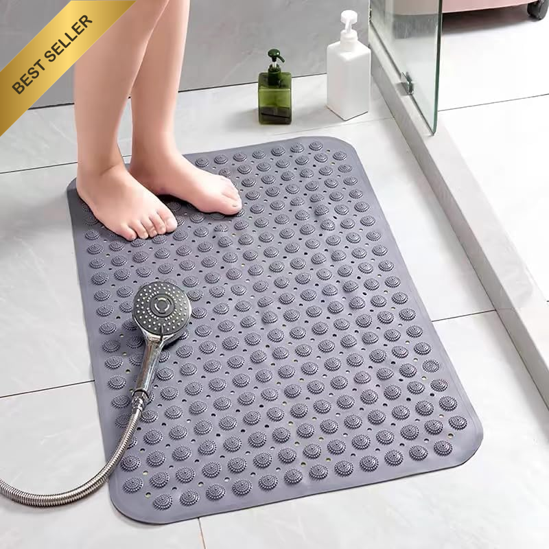 Bath and Shower Safety Mats, 60X35Cm Non Slip with Suction Cups for Bathroom Sta