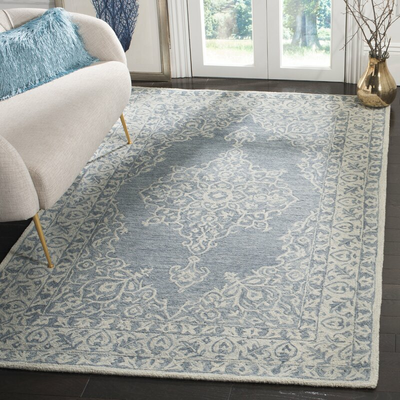 Bloomsbury Market Avondale Teppich Schlingenflor Flokati 152x243cm Hellblau