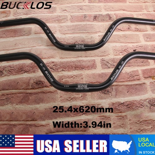 Mountain Bike Alloy Riser Handlebar 25.4x620mm Width x3.94in DH Road Hi-Rise Bar