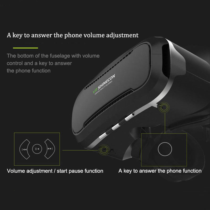 New 3D VR BOX 4.0 Virtual Reality Glasses Movie Game with Bluetooth Control USA