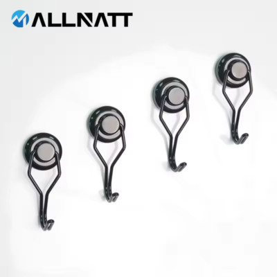 ALLNAT Magnetic Hooks Heavy Duty Strong Neodymium Swivel Swing Kitchen Magnets
