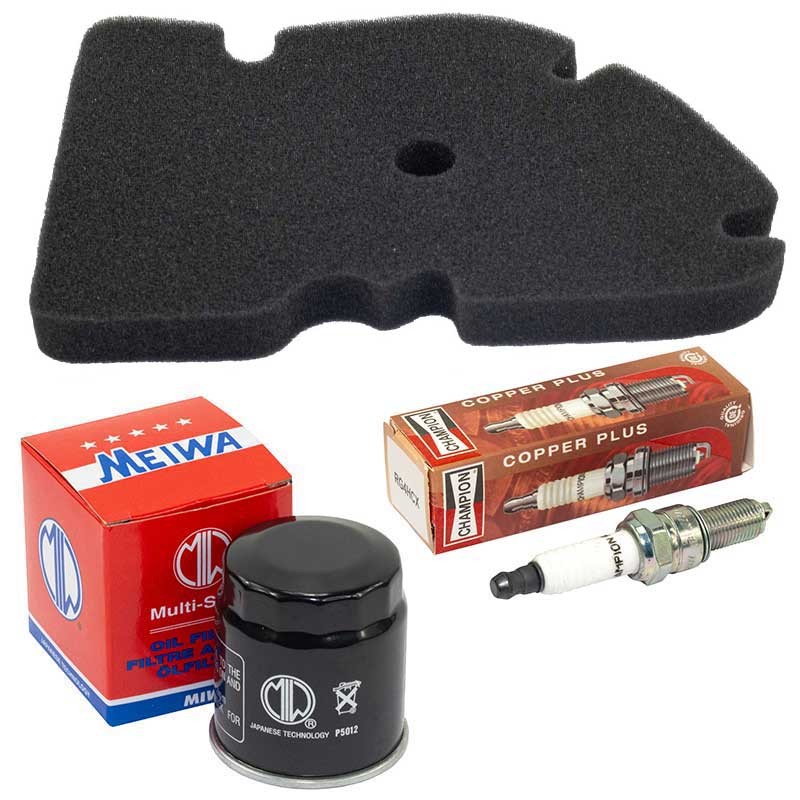 Set Wartung Zündkerzen Luftfilter Ölfilter für Piaggio X9 125 Premium X 9 05-07