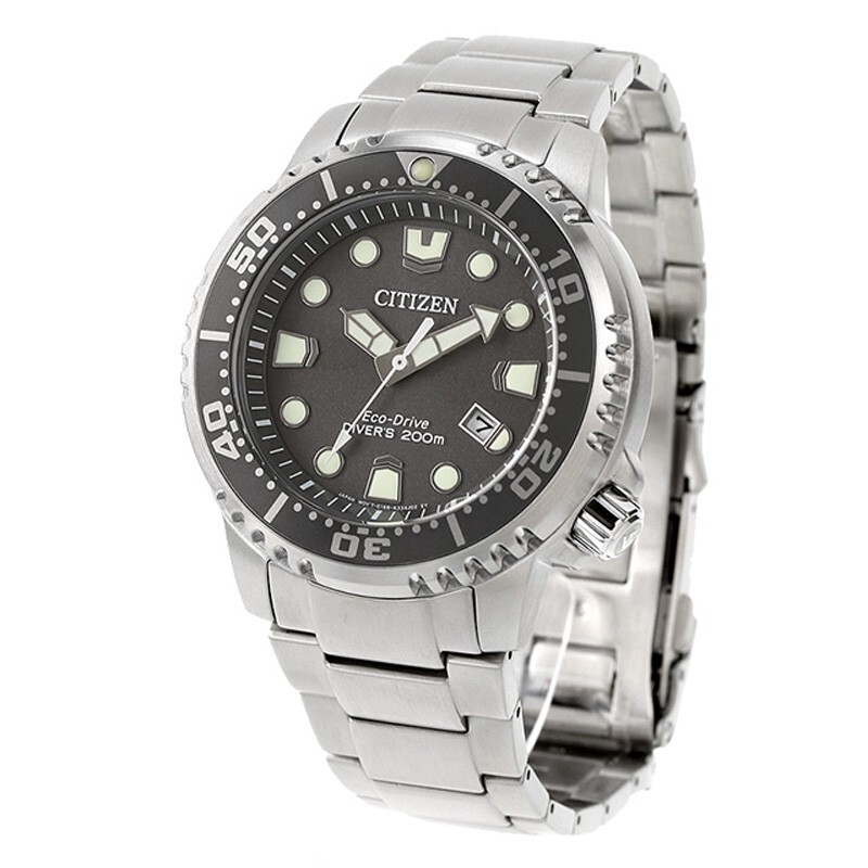 Pre-owned Citizen Promaster Bn0167-50h Marine Gray Dial Diver`s 200m Eco-drive Men Watch