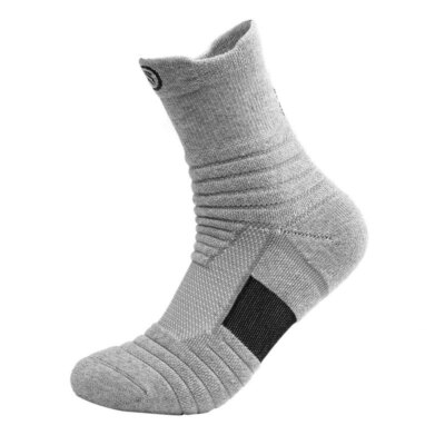 Men's Basketball Running Training Breathable Socks Medium Length and High Top US
