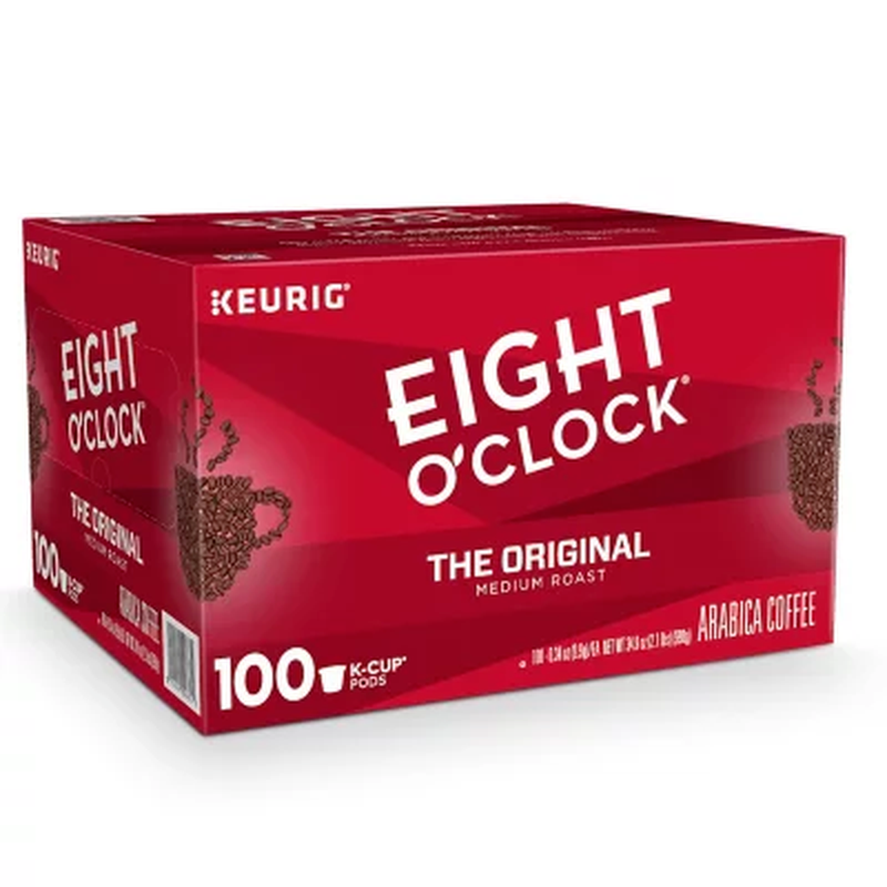 Eight O'Clock The Original Coffee K-Cup Pods Medium Roast (100 ct) EXP DEC 2023
