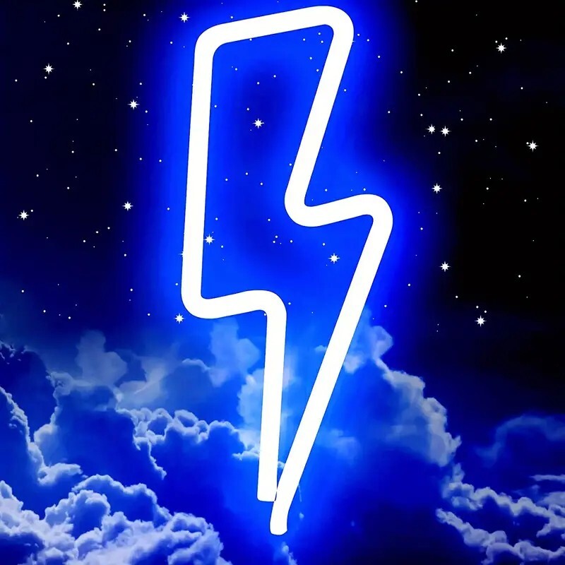 Blue Lighting Neon Sign, great for bedroom, gym, man cave, e