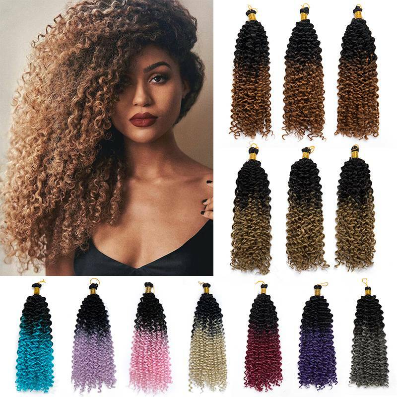 Wavy Marley Bob Braiding Briads Hair Extensions Bobble Water Wave