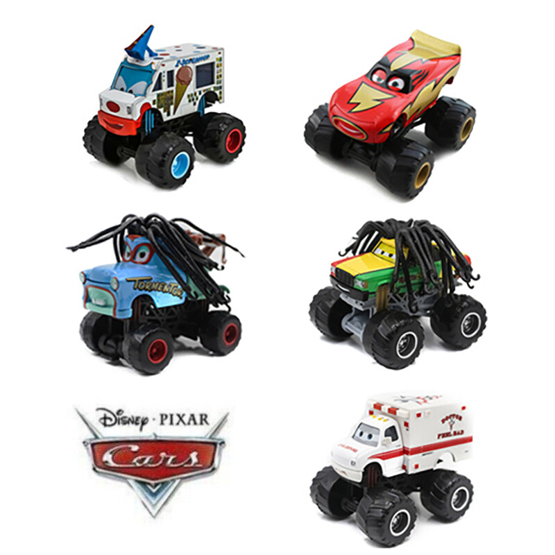 Car Monster Truck MATER and McQueen Series Metal Toy Car 1:55 Loose Kids Vehicle