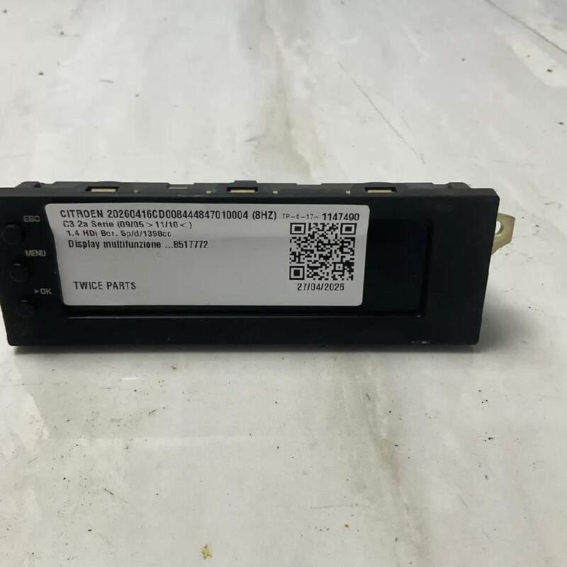 DISPLAY MULTIFUNZIONE CITROEN C3 2A SERIE (09/05>11/10<) 1.4 HDI BER. 96544269