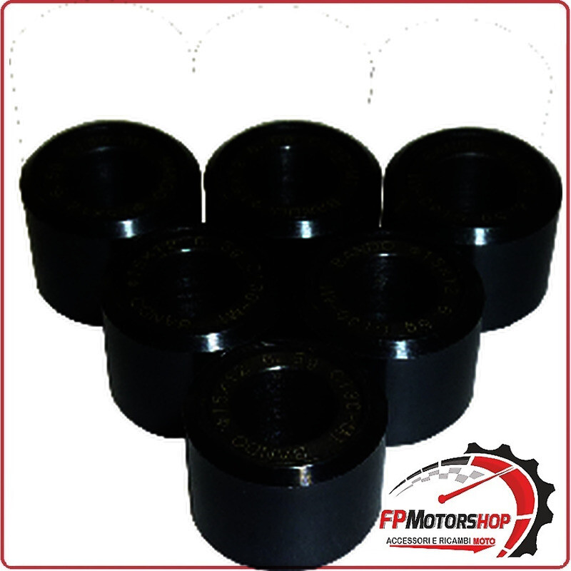 KIT 6 RULLI MASSETTE SCOOTER PER 15X12 6,5G YAMAHA 50 YN NEO'S 04>12 VARIATORE