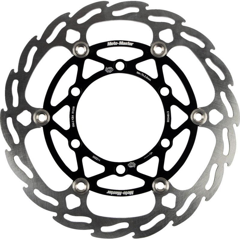 Moto-Master - 112255-PU - Floating Brake Disc, Black Flame Aluminum for ...