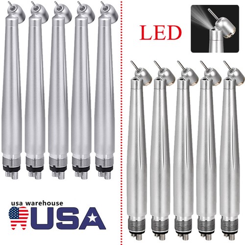 Dental 45° Degree Surgical High Speed (LED E-generator) Handpiece Push 4 Hole