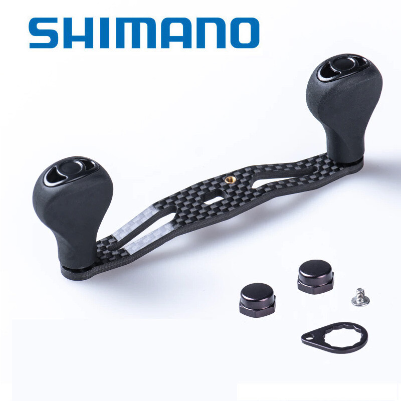 Shimano baitcasting reel carbon fiber power handle rubber knob 95mm BLACK
