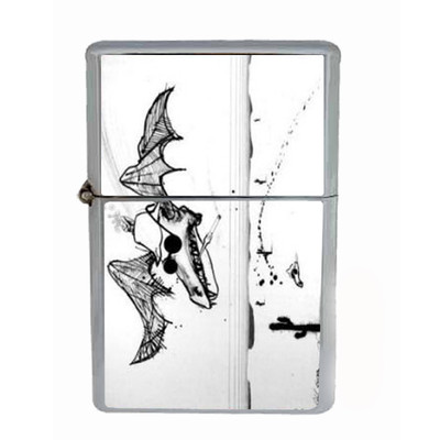 Thompson Art Windproof Refillable Oil Lighter with Gift Box D20