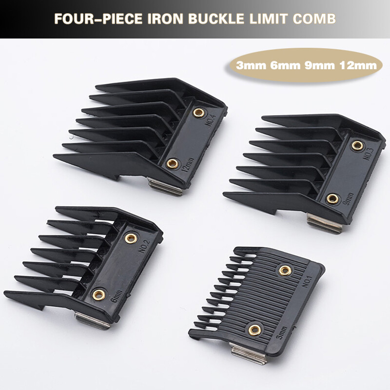 4pcs Metal backed Attachment Combs Set for Wahl Cutting Guide Combs US