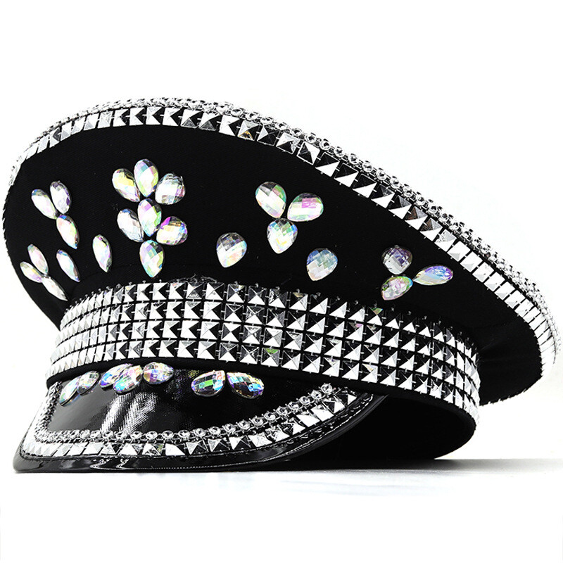 women-men-glitter-rhinestone-captain-hat-festival-party-military-style-hat