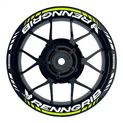 Felgenaufkleber Motorrad Wheelsticker Stuntriding 1 dpp grün