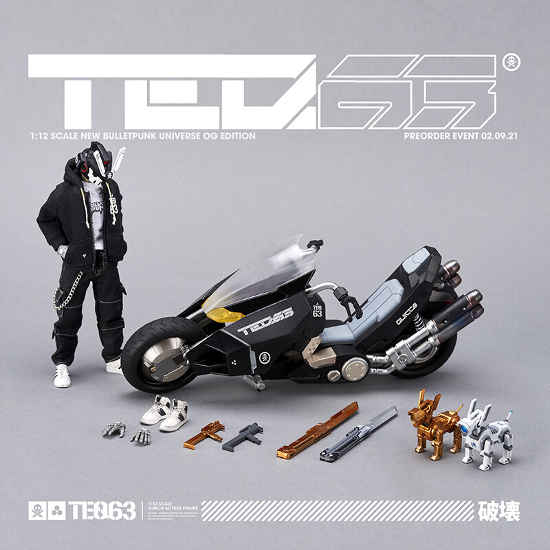 SF・ファンタジー・ホラー deviltoys 1/12 TEQ63 ONIMARU DELUXE SET TEQ63 with Onimaru Motorcycle & SRCH K9 Robot 1/12 Scale