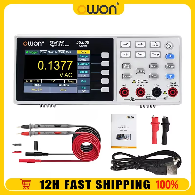 XDM1041/XDM1241 Desktop Digital Multimeter 55000 Counts USB Multimeter True RMS