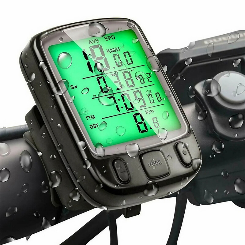 Waterproof Wired LCD Digital Cycle Bike Computer Bicycle Spe