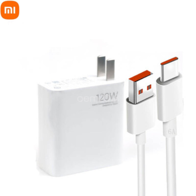 Xiaomi 120W Fast Wall Charger Adapter USB-C Cable Mi12/13 Pro Redmi Note 12Pro +