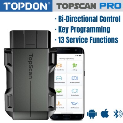 2024 TOPDON TOPSCAN PRO Bluetooth OBD2 Diagnostic Tool Active Test