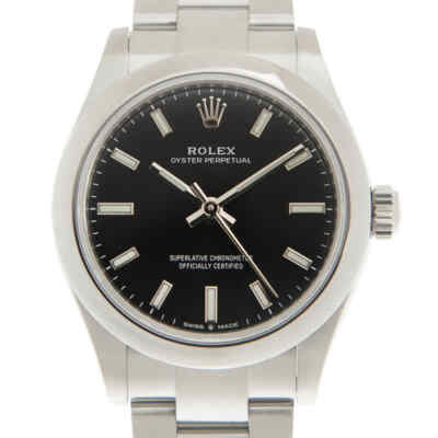 Pre-owned Rolex Oyster Perpetual 31 Automatic Black Dial Ladies Watch 277200bkso