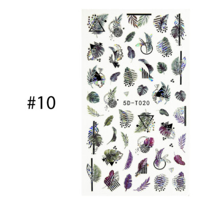 5D Wave Line Sticker For Nails Colorful Halo Dyed Manicure Nail Art Accessories