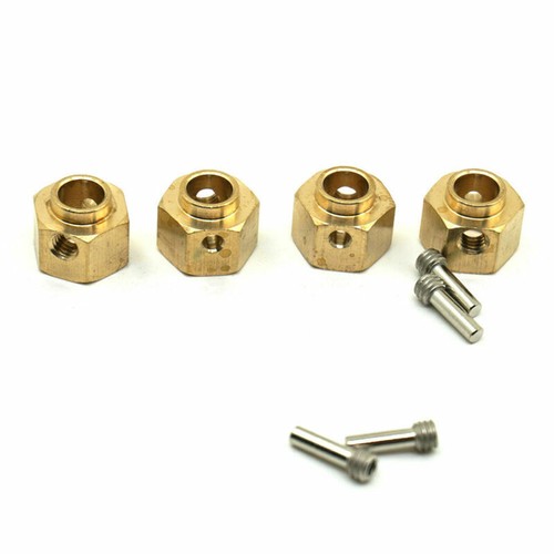 Brass Heavy Duty 8mm Thick 12mm Hex Wheel Hubs For 1:10 RC Crawler TRX-4